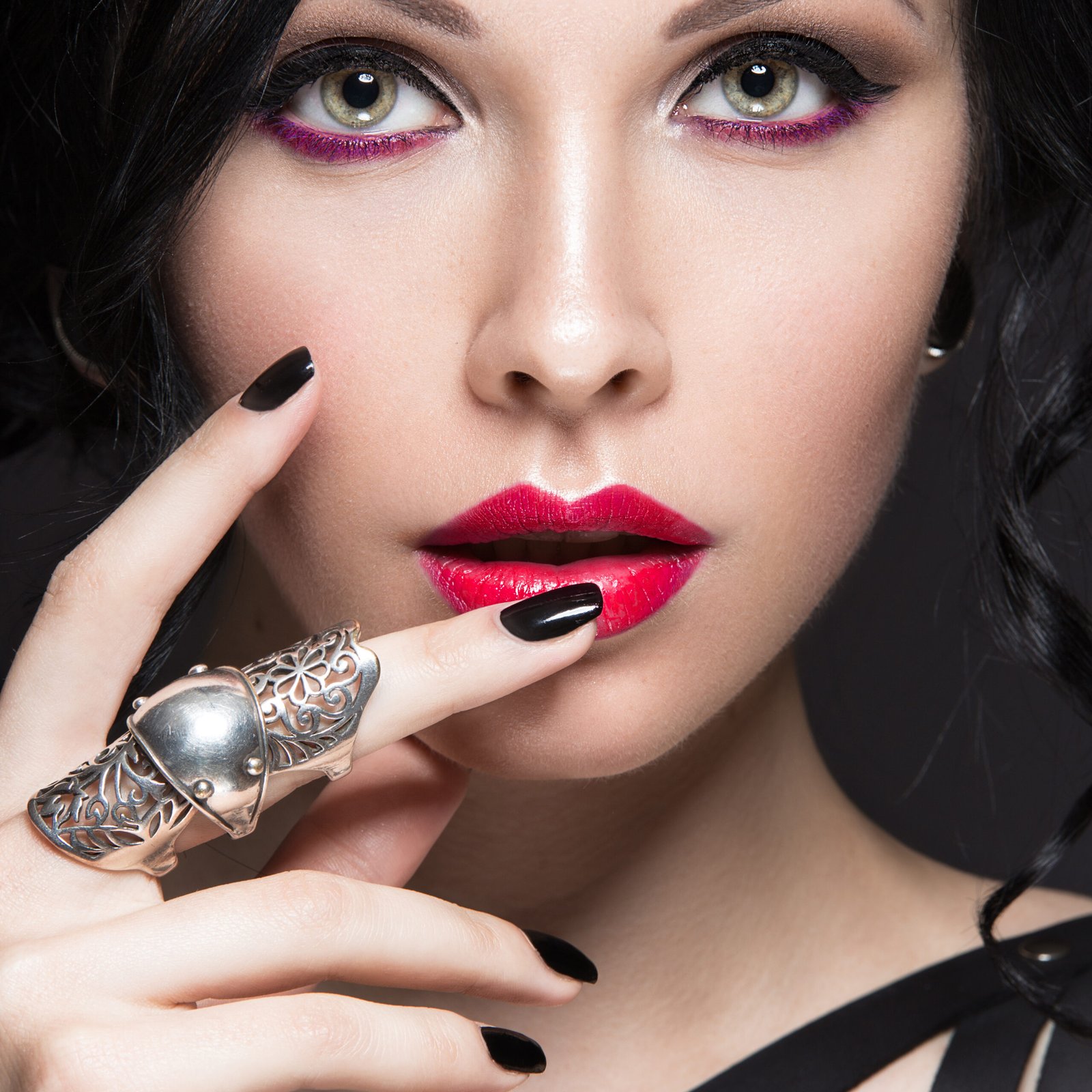 gothic finger claw rings