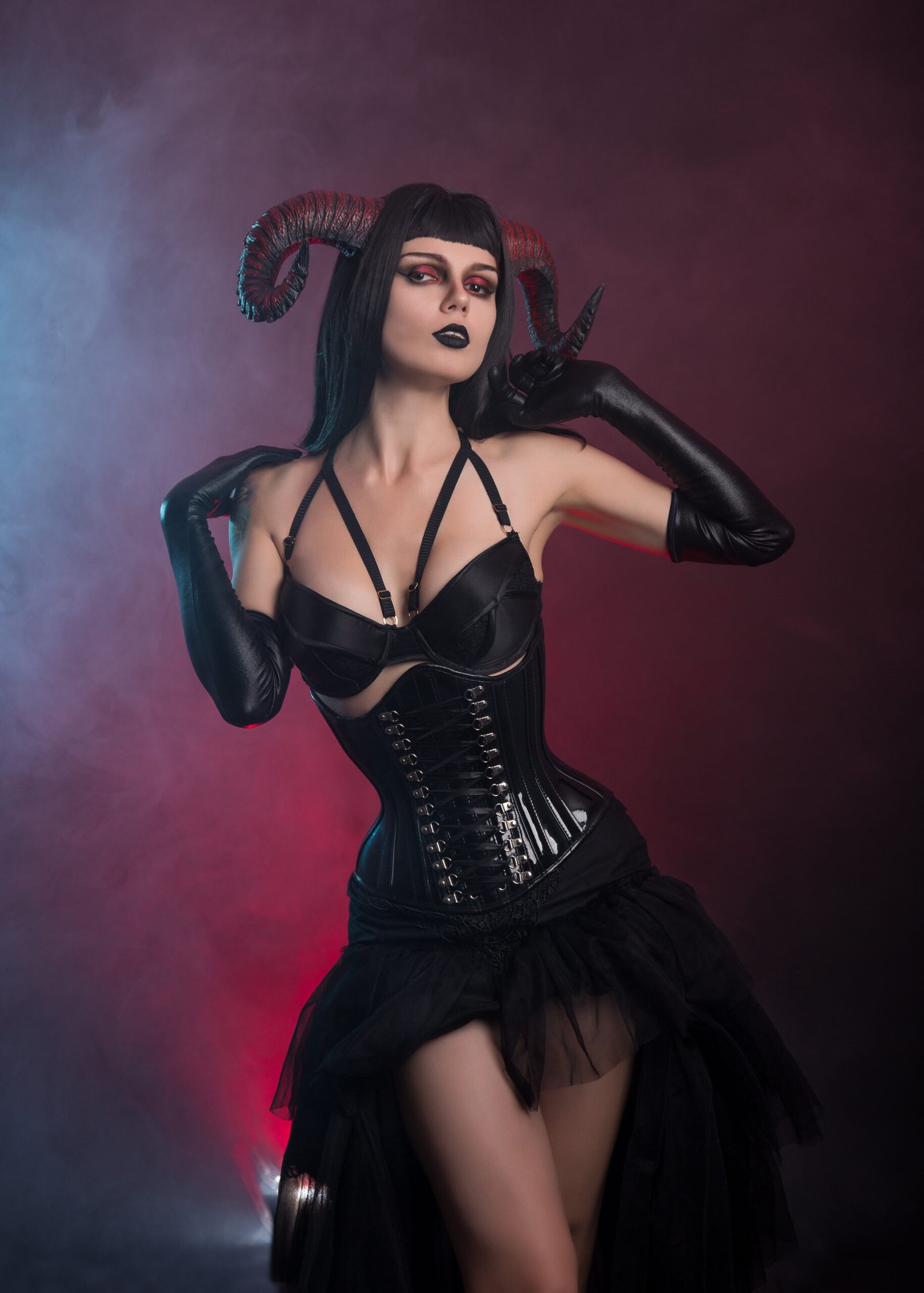 alternative girl in corset