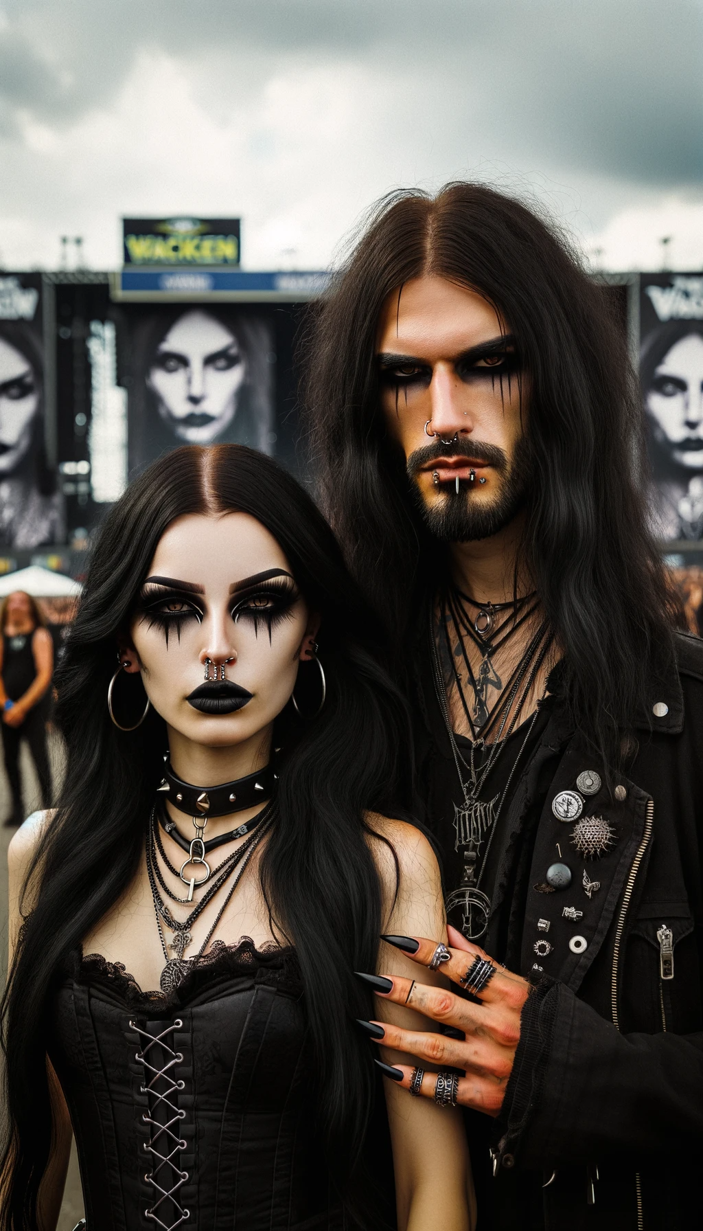 Metalhead couple at wacken