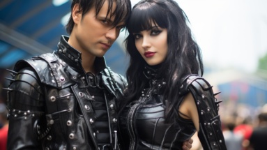Jet Black Gothic Hair
