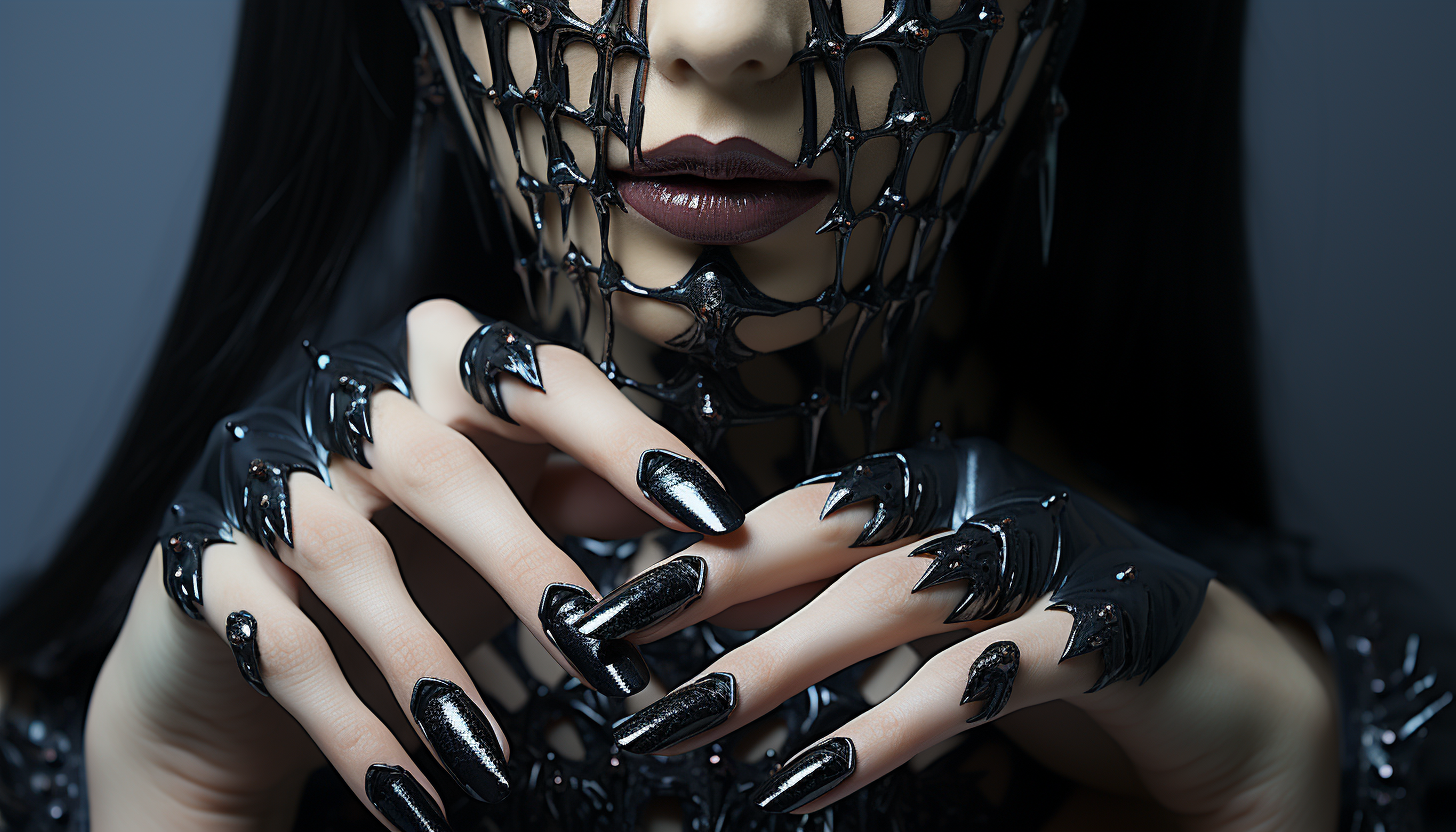 black gothic nails
