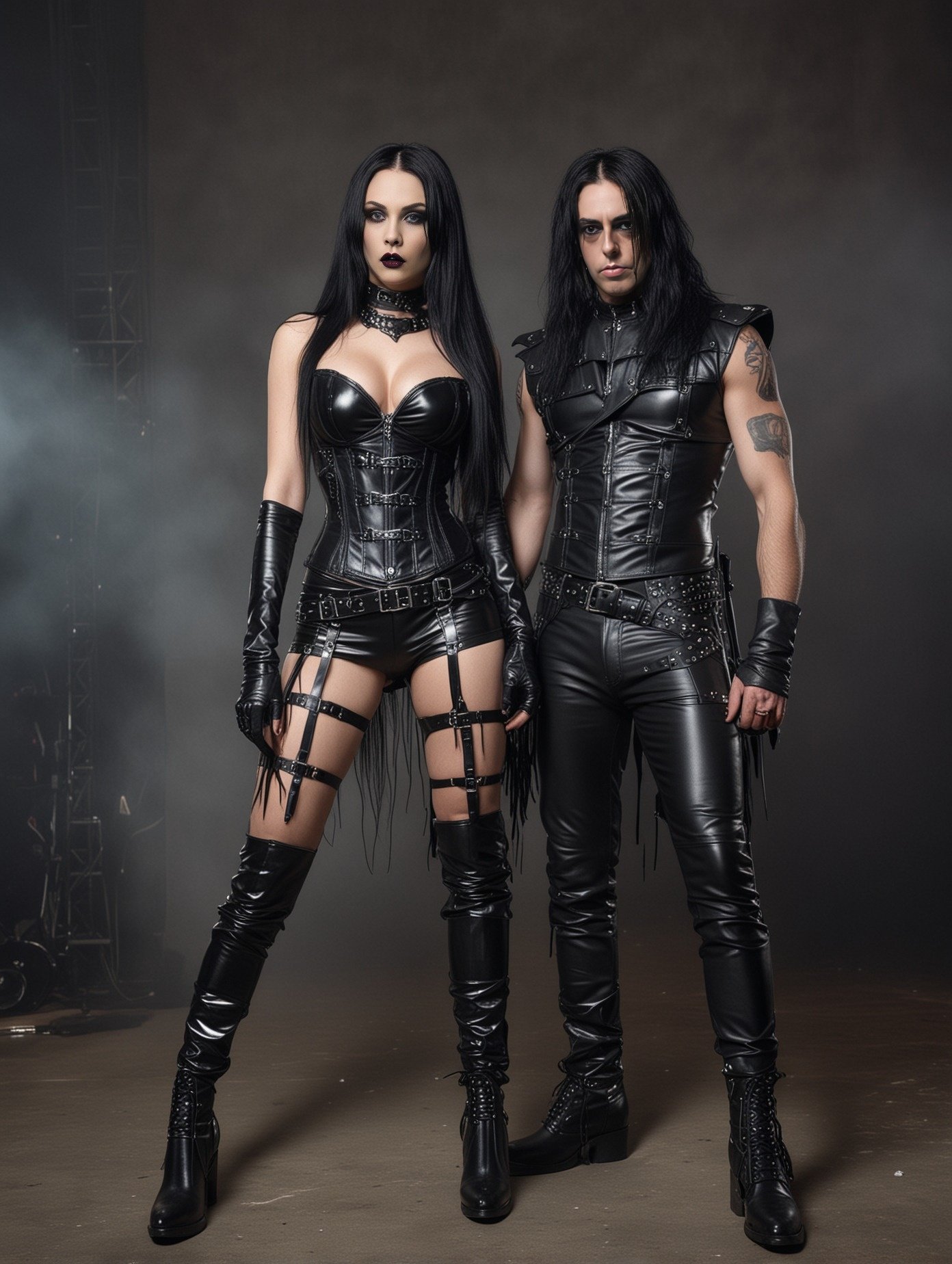 Gothic metal fans in full attire at Blind Guardian Live in Gothenburg 2024.