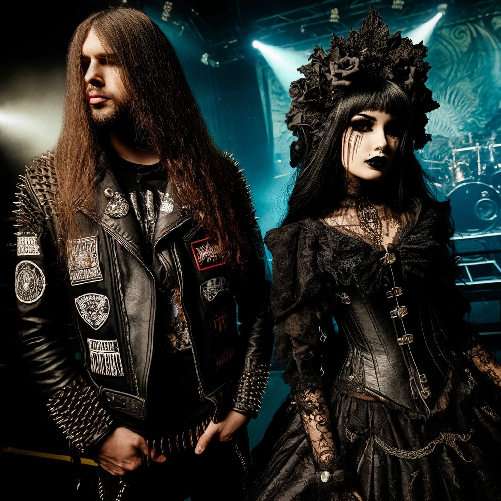 Anti-Authoritarianism echoed in the concert energy, with a metalhead man and gothic woman rocking out with emphatic gestures.