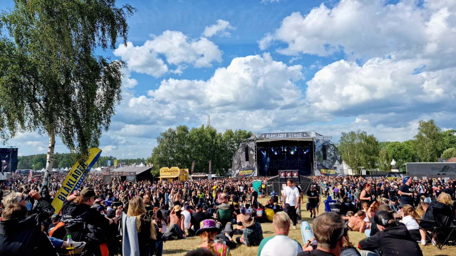 Large crowd gathered at the Blaklader Stage during Sweden Rock Festival 2024