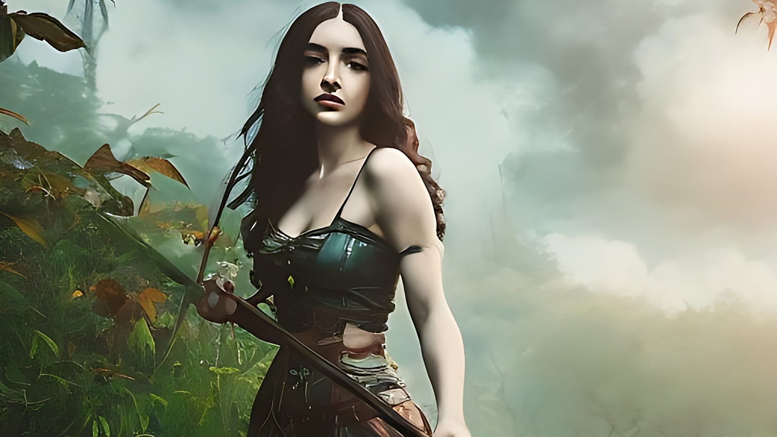 Enchanted Shadows: The Tale of Elara the Enigmatic Archer Whispering in the Woods