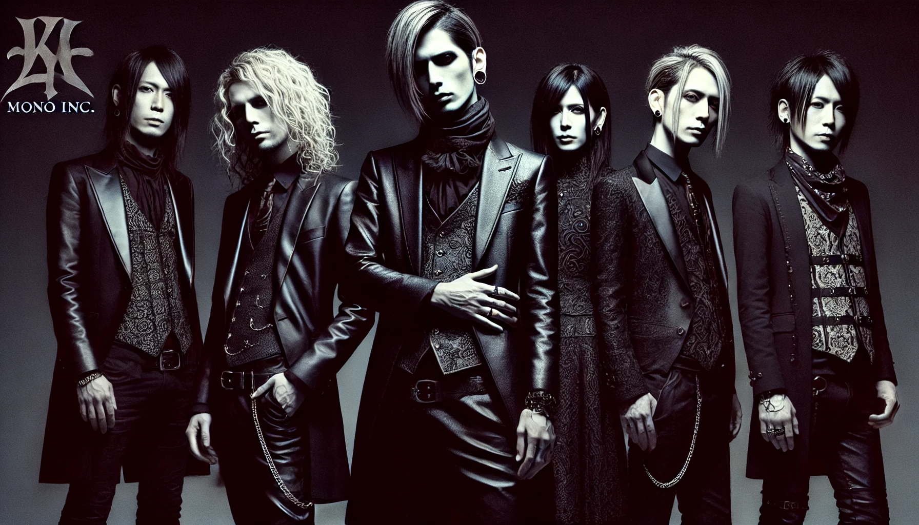 Mono Inc. band members standing together, exuding dark elegance and unity