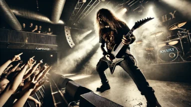 Soulfly's live performance at Pumpehuset is ready. It visually represents the raw energy and power of the concert.