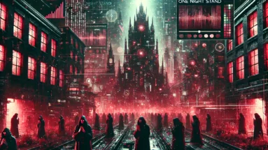 inspired by Alien Vampires and their track "One Night Stand." The dark, industrial, and chaotic vibe should fit perfectly with the aesthetic and theme of the article.