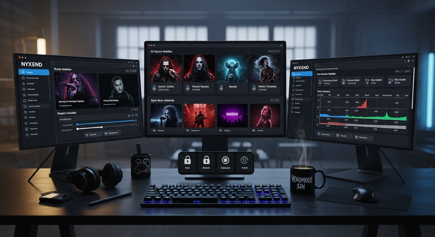 Behind the scenes AI music video creation in Venomous Sin's innovative process