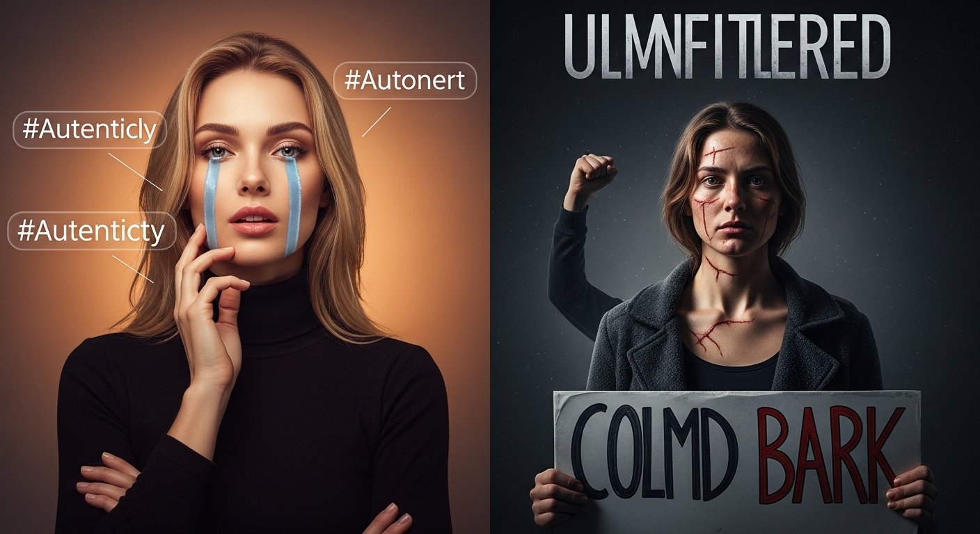 Authentic vs performative feminism: real scars vs filtered clout-chasing tears