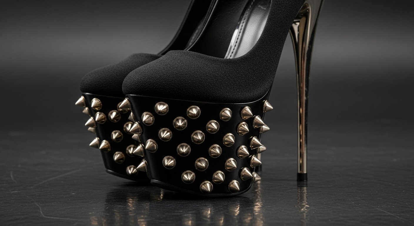 Extreme high heel engineering in detailed focus