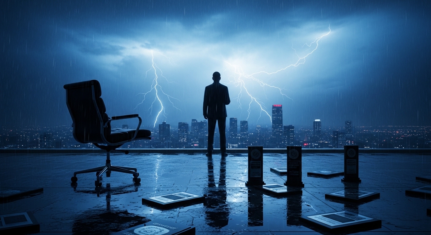 Desolate rooftop view exposing normiefucked success hollow victory summit