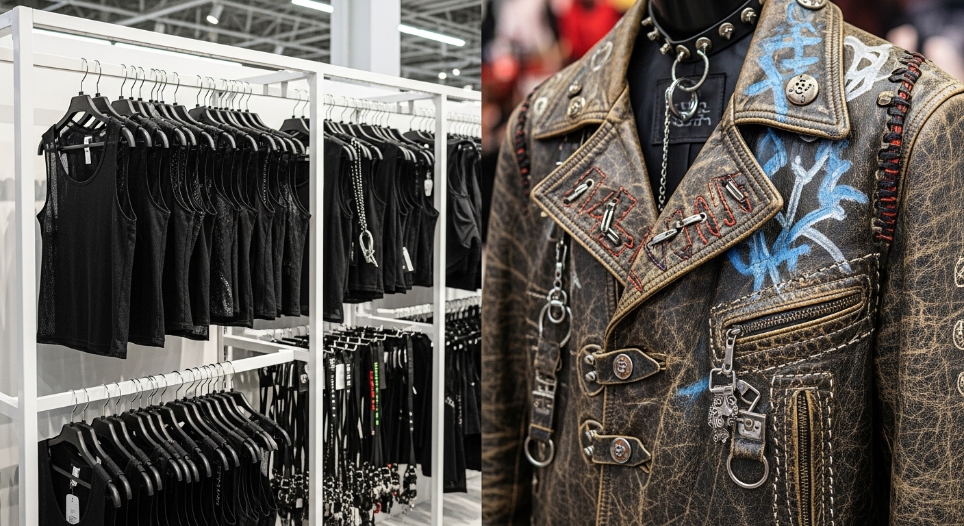 The swastifashion paradox: mass-produced alt fashion vs unique, hand-crafted rebel style.