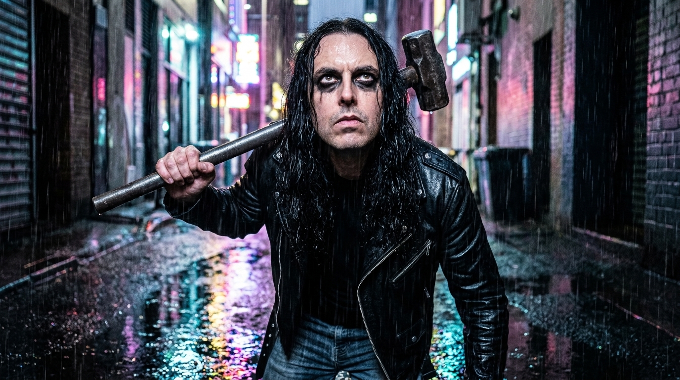 Mental toughness training symbolized by a warrior in the rain.