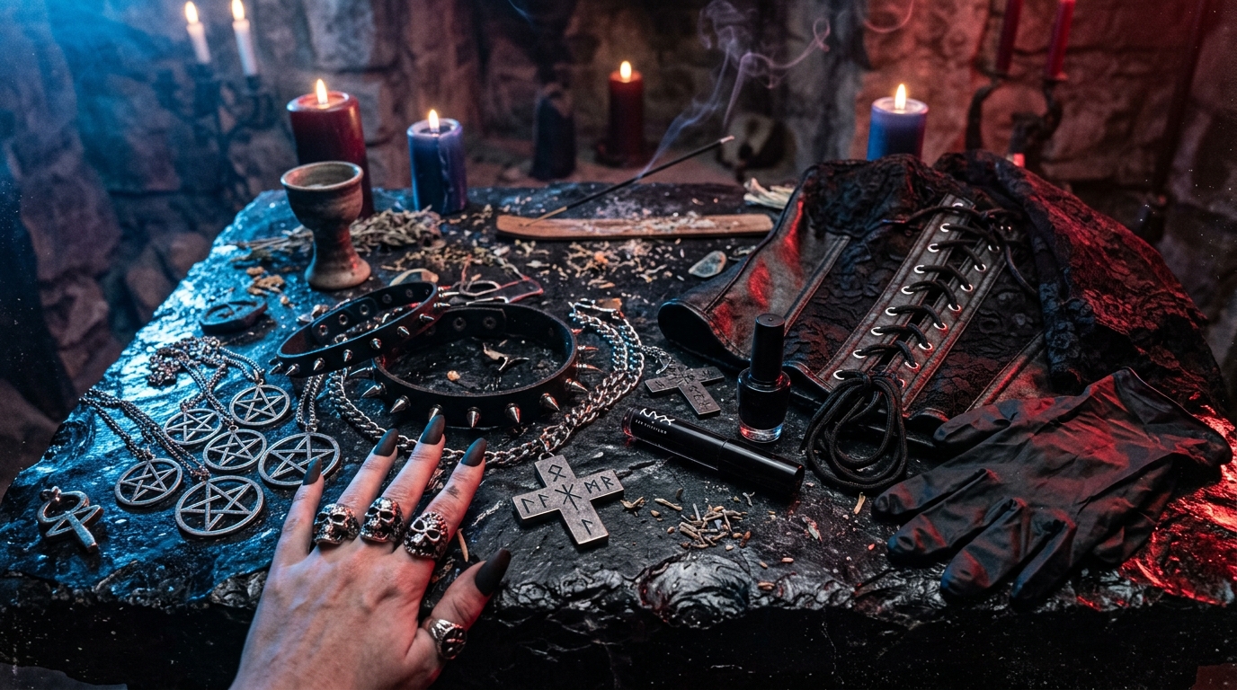 Symbolic accessories and sigils in NYX-END styling ritual for Venomous Sin wardrobe