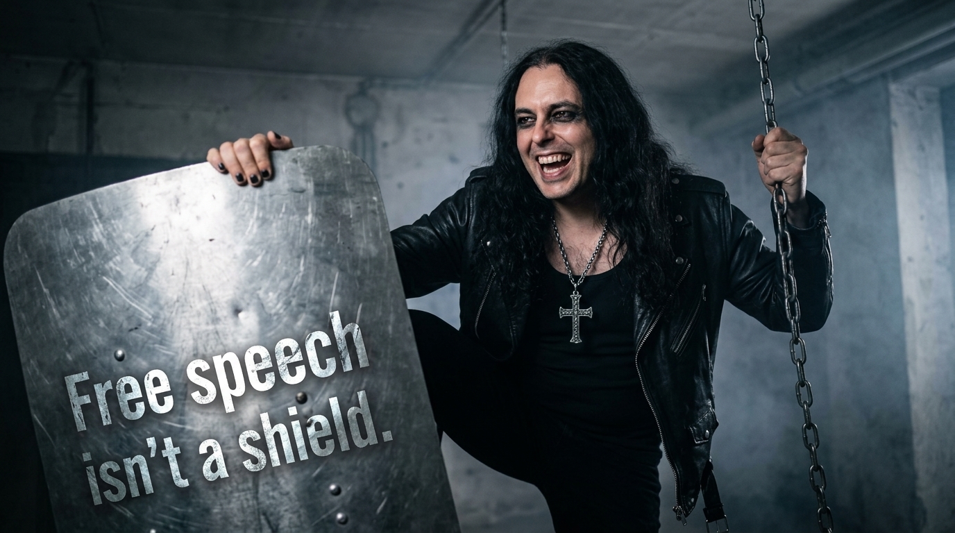 Free speech isn't a shield.