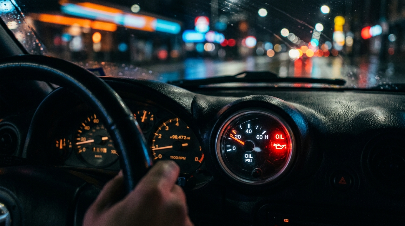 mechanic's logic for emotional self-management illustrating emotional maintenance through warning light on dashboard