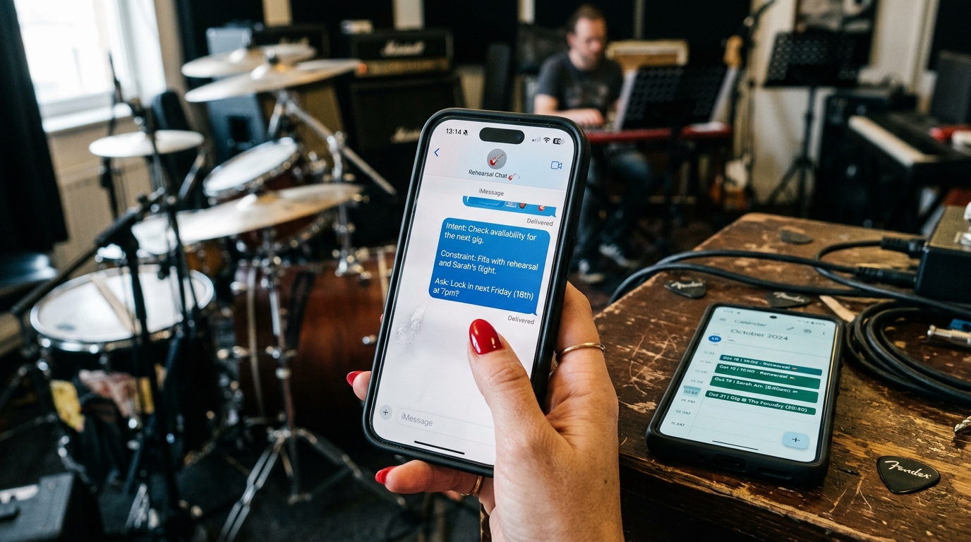 Band communication framework using Intent, Constraint, Ask to replace mind-reading and vague feedback