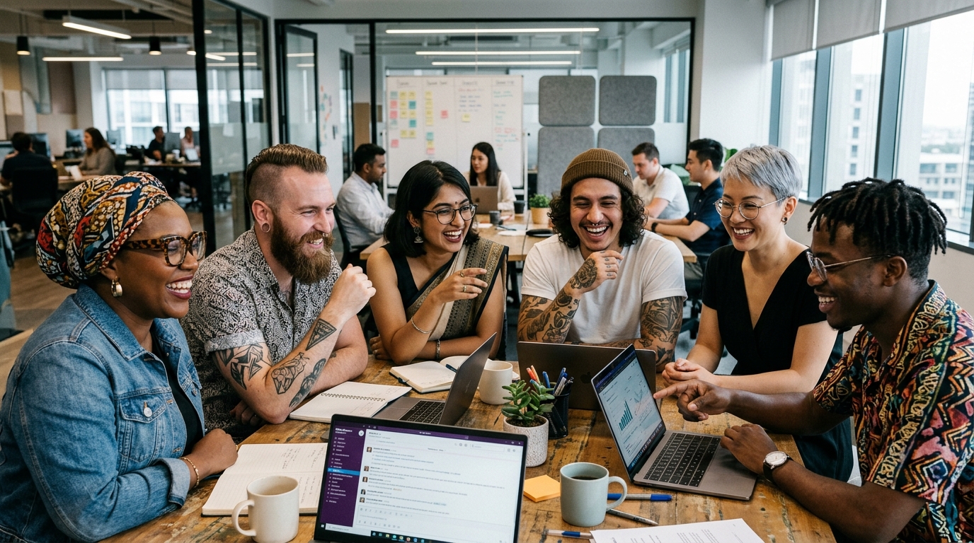 workplace with true freedom of expression where diverse personal styles coexist professionally