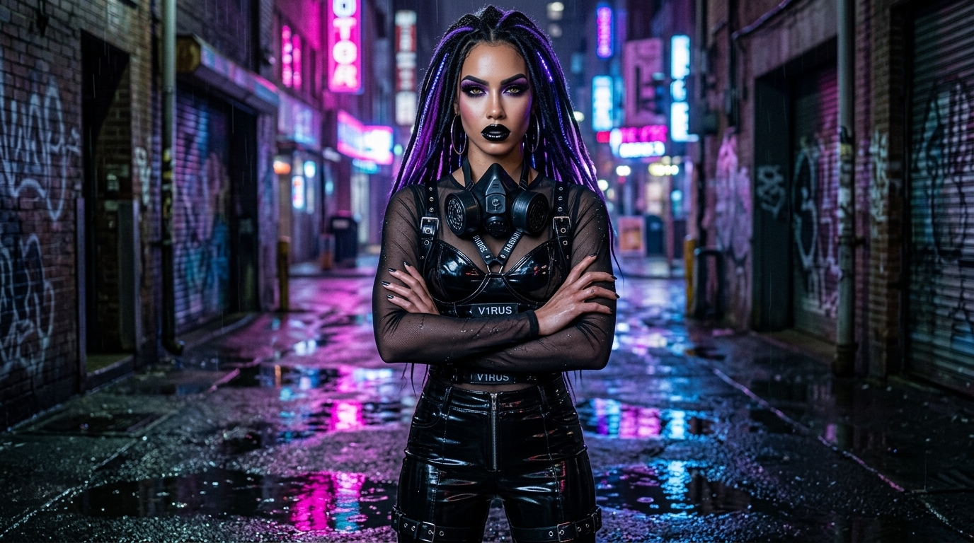 cybergoth hacker aesthetic armor